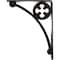 Ekena Millwork Crawley Wrought Iron Bracket, (Single center brace), Antiqued Warm Silver 1 1/2"W x 7 1/2"D x 10"H BKTM01X07X10SCRAWS - alternate 3